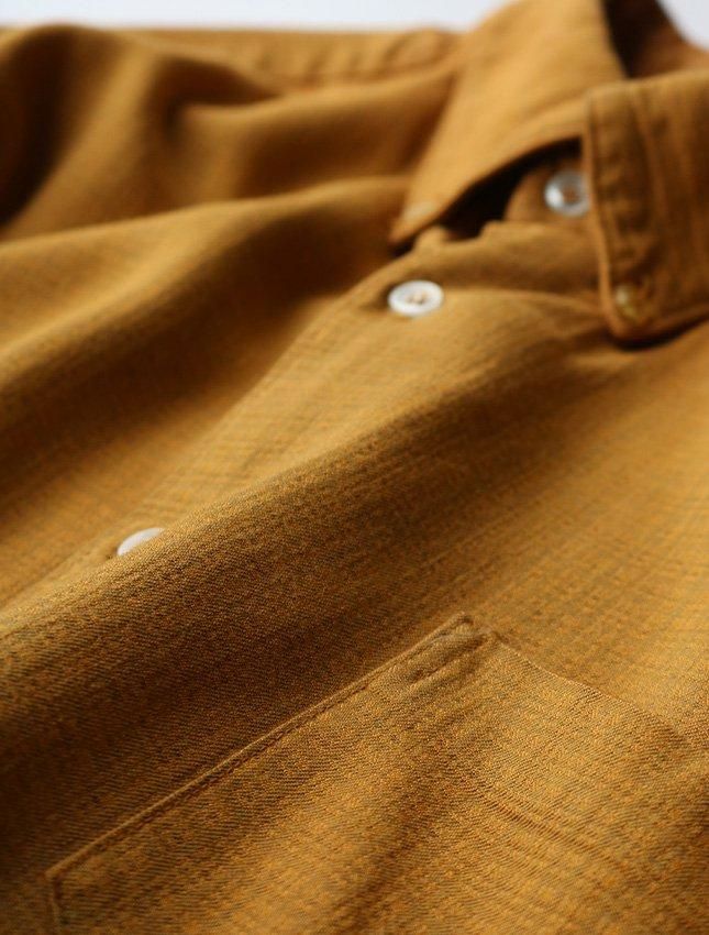 日曜限定最終値下げ 激レア　60s vintage Davinci シャツ 60s DAVINCI RAYON B/D Short Sleeve Shirt | Mustard Color