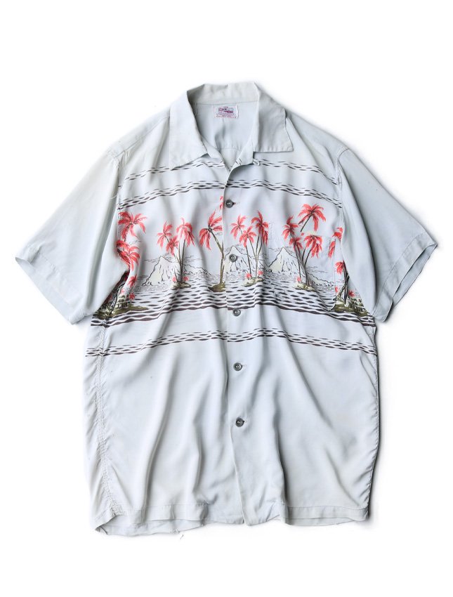 50s DUKE KAHANAMOKU RAYON HAWAIAN SHIRT | SIZE 15 1/2 - MATIN, VINTAGE  OUTFITTERS ビンテージ古着 富山