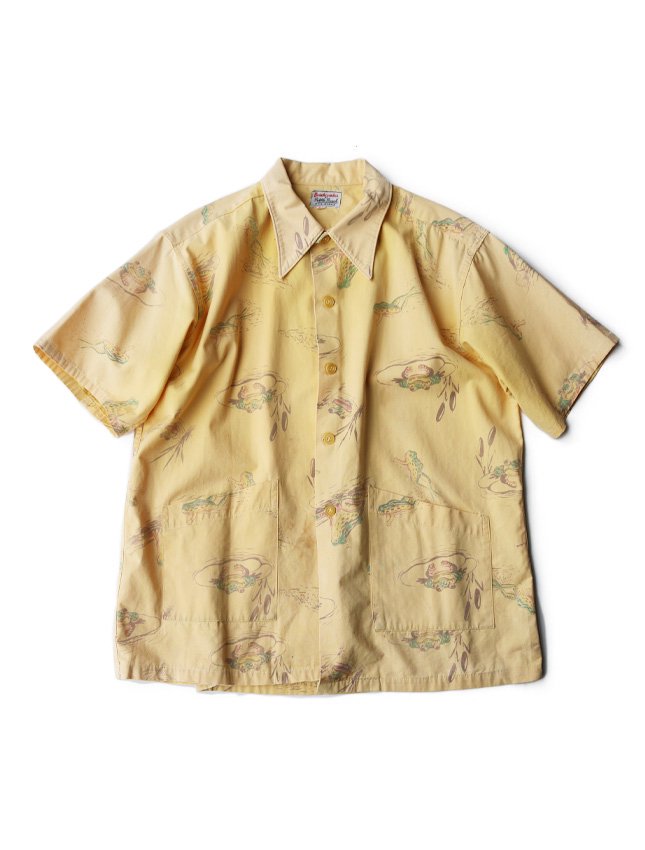 50s PEBBLE BEACH FROG PRINT SHORT SLEEVE | JACKET SIZE ML - MATIN, VINTAGE  OUTFITTERS ビンテージ古着 富山