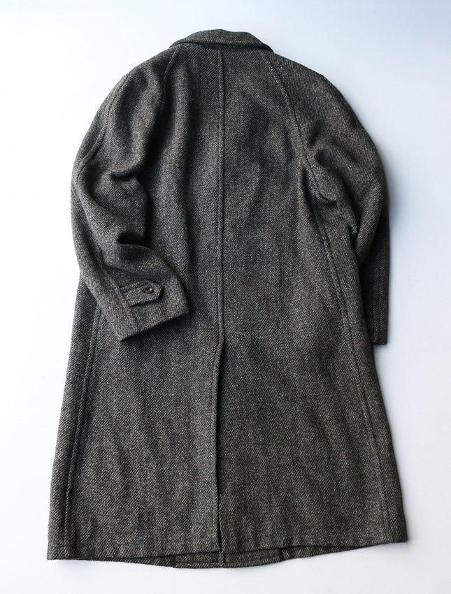PASS THE BATON コート 羽織り ヴィンテージ パリ 70s PLYMOUTH HARRIS TWEED ロングコート | 良好コンディション