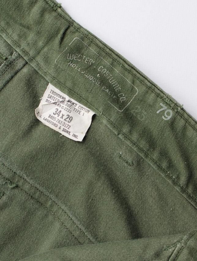 60s USARMY ベイカーパンツ OG107 UTILITY PANTS 60s US ARMY UTILITY TROUSERS | OG107 ベイカーパンツ - MATIN