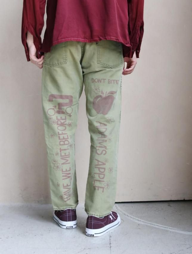 美品✨ ヴィンテージ 60s70sフィルソンワークパンツ グリーン DEAD STOCK 70s〜 EDWIN 5PKT TWILL SLIM PANTS ACID GREEN OLD