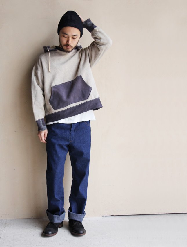 TWO TONE AFTER HOODIE SWEAT SHIRT - MATIN, VINTAGE OUTFITTERS