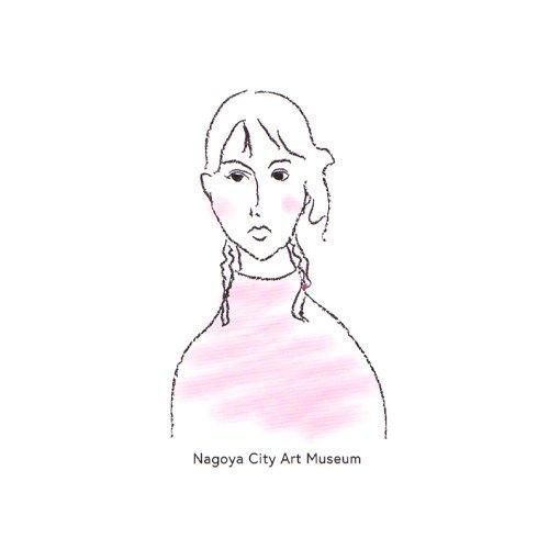 一筆箋 モディリアー二《おさげ髪の少女》