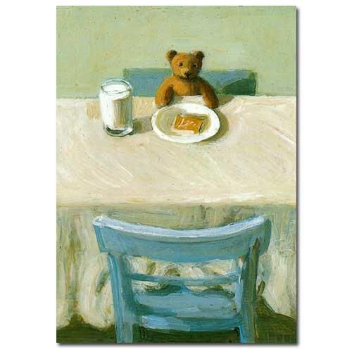 ポストカード ミヒャエル・ゾーヴァ《テーブルのクマ》