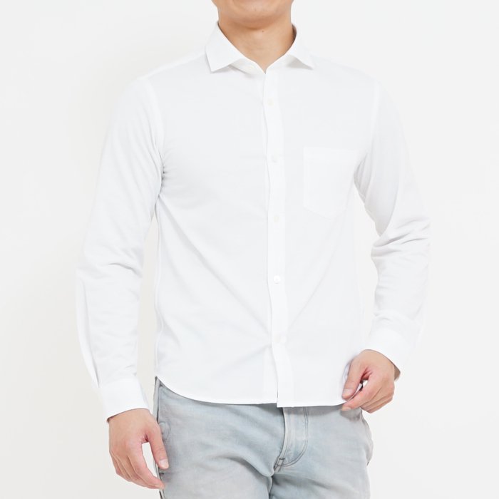 小柄・低身長な男性のためのシャツ The XS Shirt/ホワイト/サックス/S
