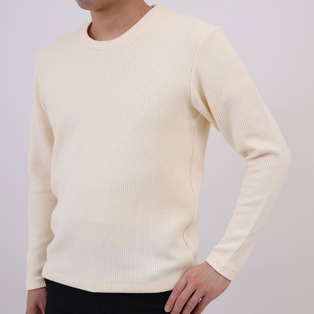 小さいサイズのクルーネックセーター（オフホワイト / XSサイズ 