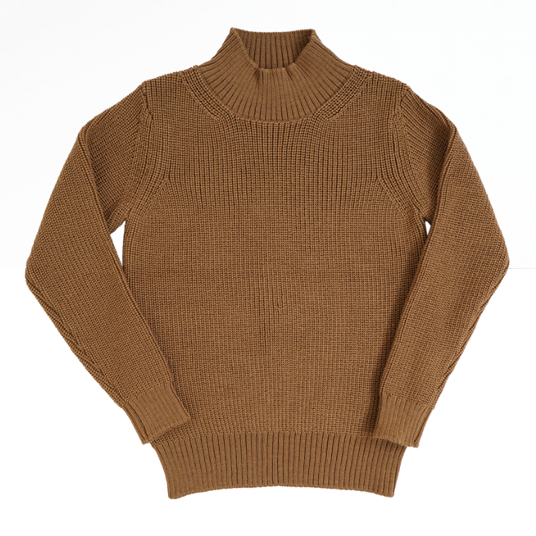 小柄・低身長な男性のためのセーター ウールモックネックセーター