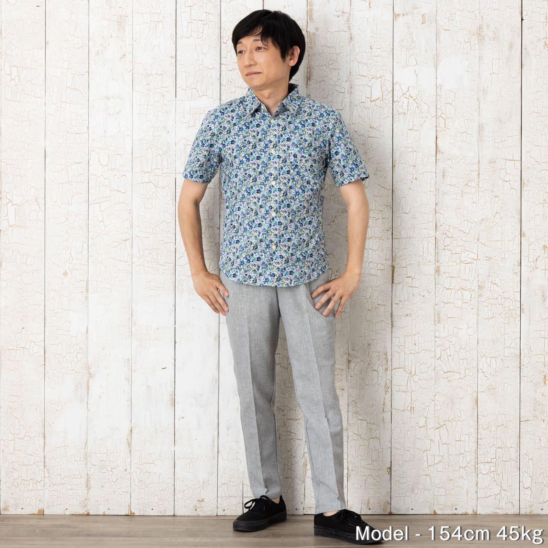 小柄・低身長な男性のためのシアサッカーパンツ（グレー・XSサイズ