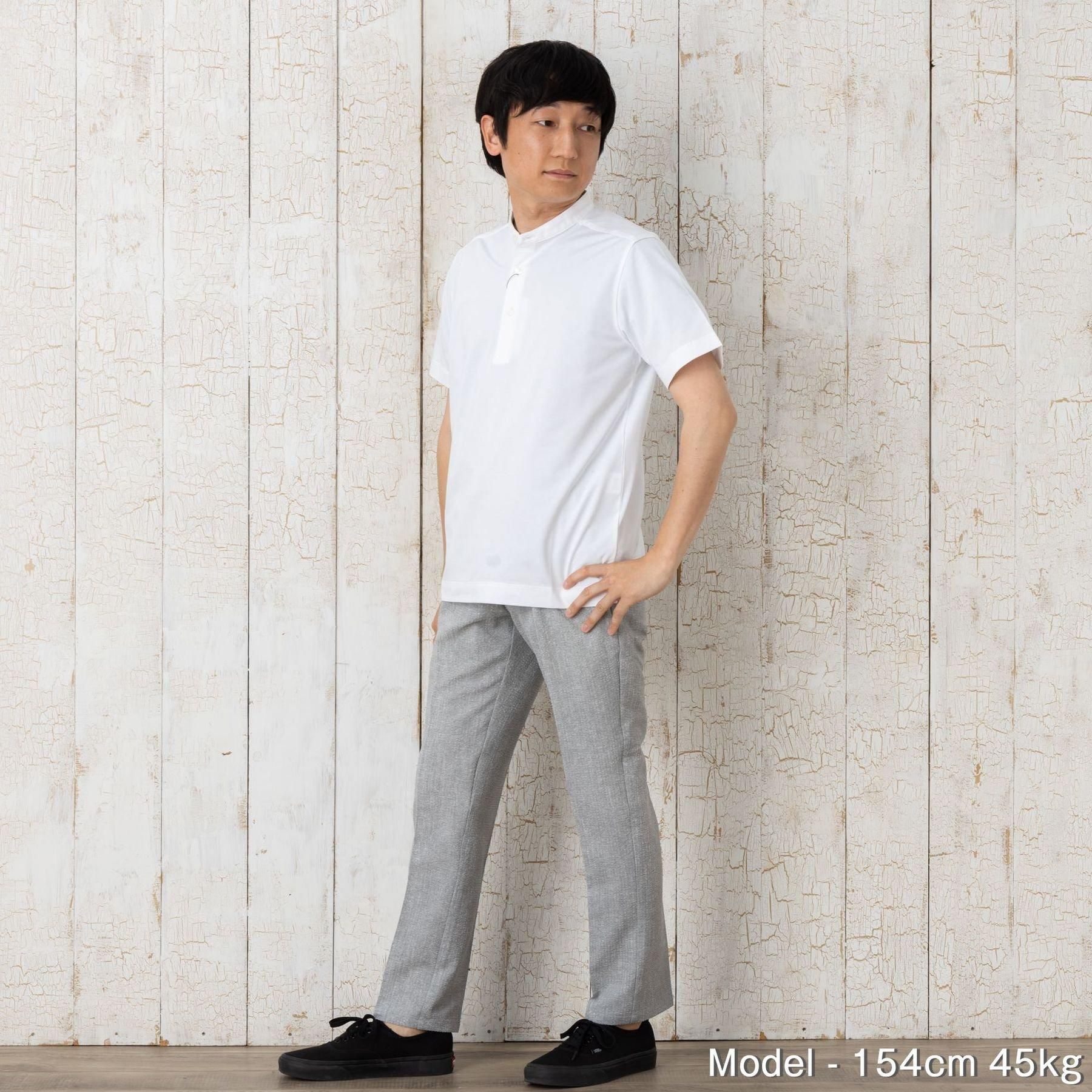 小柄・低身長な男性のためのシアサッカーパンツ（グレー・XSサイズ