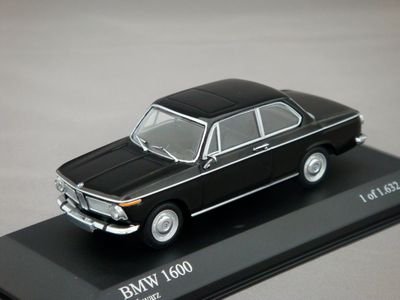 1/43 ミニチャンプス BMW 1600/2 1966 （ブラック） - ミニカー