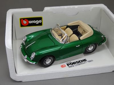 1/18 ブラーゴ ポルシェ 356B カブリオレ 1961 （グリーン） - ミニカーショップ グリーンクラブ