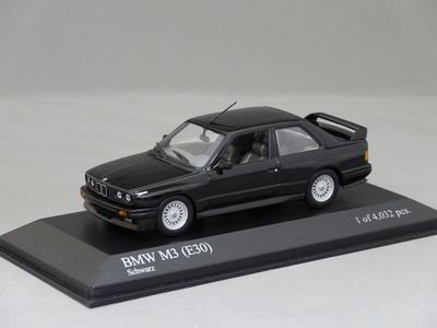 1/43 ミニチャンプス BMW M3(E30) 1987 （ブラック） - ミニカー