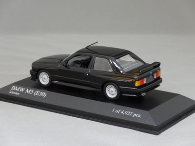 1/43 ミニチャンプス BMW M3(E30) 1987 （ブラック） - ミニカー 