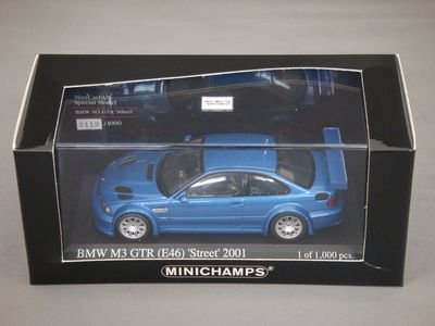 1/43 ミニチャンプス BMW M3 GTR(E46) ストリート 2001 （ブルー