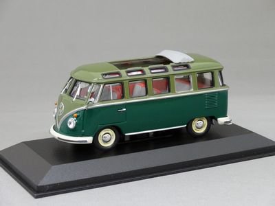 1/43 ミニチャンプス VW バス サンバ （グリーン/ライトグリーン 