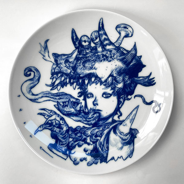 志村観行 ロボット 怪獣 飾り皿 志村観行 ロボット 怪獣 飾り皿 インテリア 食器 志村観行「豆皿－04」｜