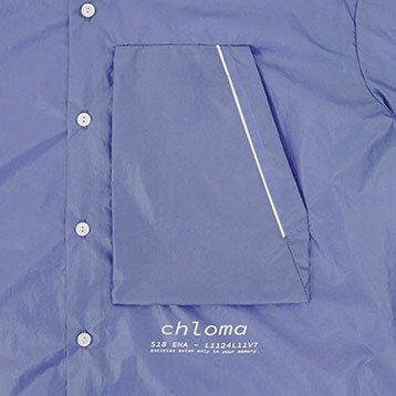 【18SS】chloma(クロマ) ENAフィルムシャツ [ブルー]