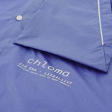 【18SS】chloma(クロマ) ENAフィルムシャツ [ブルー]