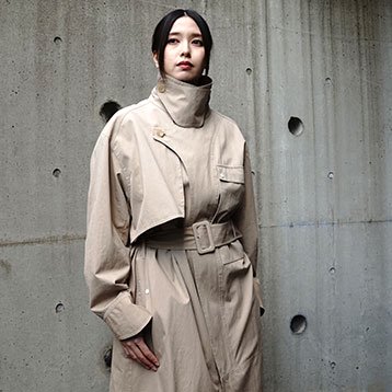 19AW】HATRA(ハトラ) Organ Trench [Beige]（アウター）