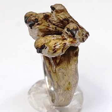 DECO vienya デコヴィーニャ おしくらスズメリング 手作りアクセサリー DECOvienya（デコヴィーニャ） おしくら