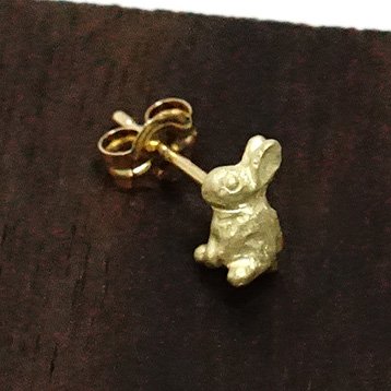 DECOvienya ジュエリーシリーズ18Kピアス「ウサギ」 （アクセサリー）