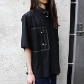 【21SS】HATRA(ハトラ) Tri Organ Shirt [BLACK]（トップス）