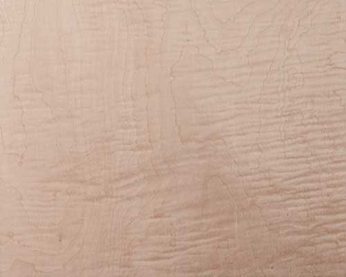 カーリーメープル杢目の天然木ツキ板シート「ノーマルタイプ」450*900