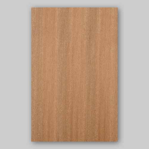 チーク柾目の天然木ツキ板シート「イージータイプ」A4サイズの販売