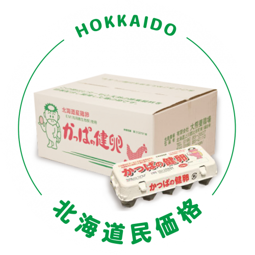 北海道民割かっぱの健卵 100個入り 送料無料 エサにこだわった安心安全たまご 北海道ぴっぷ産 かっぱの健卵 生産 販売 大熊養鶏場の卵 たまご 通販ショップ