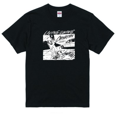 『LIVING/LOVING』20th Anniversary Tシャツ ブラック（イラスト：江口寿史） - CARNATION Online Shop