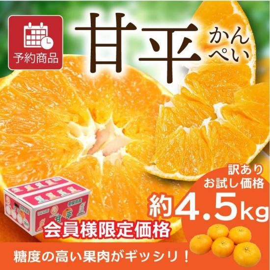 【予約商品】会員様限定価格 甘平 (かんぺい)【訳あり・お試し価格】約4.5kg