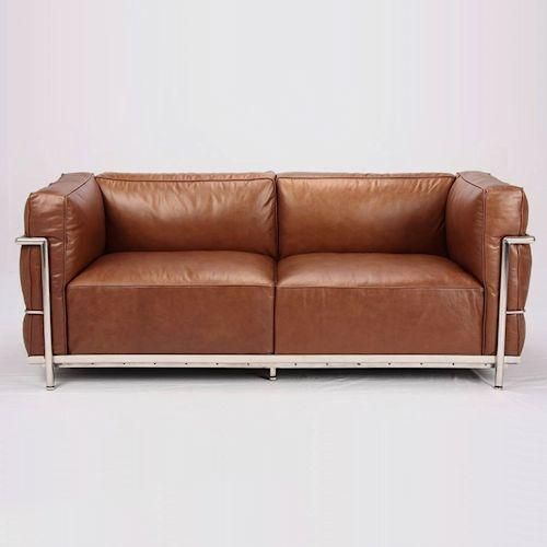 ルコルビュジエ 2P 2人掛け ソファ LC3 リプロダクト本革 ル・コルビジェ/LC3ソファPREMIUMプレミアム2P【フルアニリン