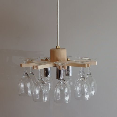 Flamesフレイムス/GrassChandelierグラスシャンデリア【3灯仕様Ф33cm