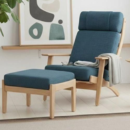 北欧リプロダクト/No.290Aハイバックチェア【各種無垢材×ポリエステル