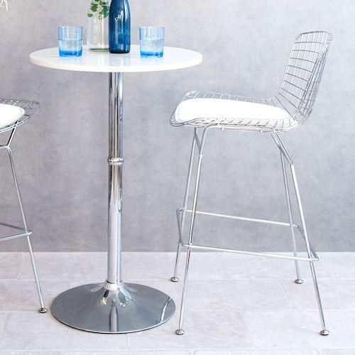 ハリー・ベルトイア/ワイヤースツールハイ【クロームSH70cm×PU