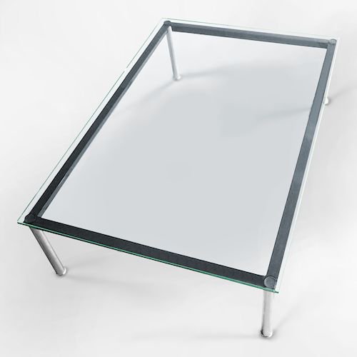 LC10 ガラステーブル　センターテーブル　コルビジェ　ル・コルビュジェ天板の素材ガラス