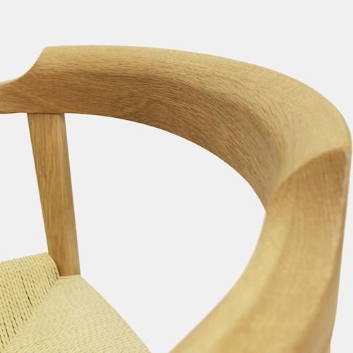 ペーパーコードチェア 北欧デザイン　 アームチェア　リプロダクト品　 椅子　イス 北欧リプロダクト/ダイニングアームチェアNo.68【無垢材