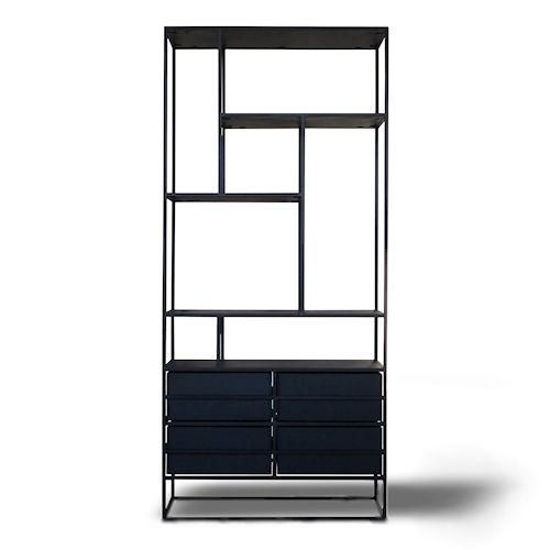 GARTガルト/Arnoアルノアシンメトリーシェルフ【オーク突板ブラック