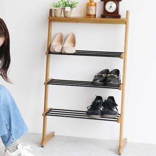 デザイナーズスタイル/北欧デザインShoesRackシューズラック【オーク材