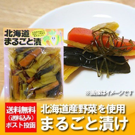 北海道 漬物 送料無料 北海道産 野菜 まるごと漬 醤油漬け 250 g ネット価格 660円 送料無料 メール便 漬け物