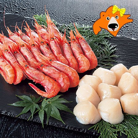 甘えび 送料無料 ほたて 刺し身 用 2種 セット 北海道産 甘エビ 250g 北海道産 ホタテ 貝柱 200g 刺身 冷凍 えび / 海老 / エビ