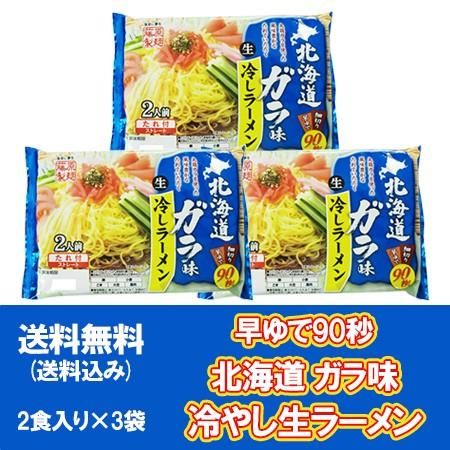 生ラーメン 冷やしラーメン 送料無料 冷やし中華 ラーメン 2食入 2袋 価格928円 ガラ味 生ラーメン スープ 付き 冷たいラーメン ポイント消化 ラーメン