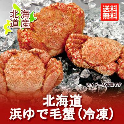 北海道産　小型毛蟹　3尾セット　（1尾約250g）冷凍　毛蟹　カニ　毛ガニ
