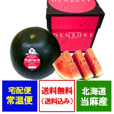 すいか 送料無料 でんすけすいか 優品 2Lサイズ デンスケスイカ 北海道 当麻町 特産品 でんすけ すいか でんすけ西瓜 でんすけ スイカ フルーツ  果物 スイカ くだもの