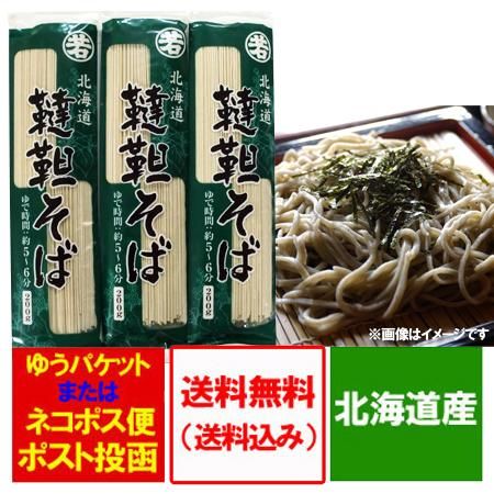 「送料無料 韃靼そば 乾麺 北海道」 北海道産 だったんそば粉 使用 韃靼そば 200 g×3束 価格 1377円「メール便 送料無料  蕎麦」「ポイント消化 送料無料 ポイント消費」