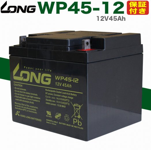 保証書付き】送料無料 セニアカー用 バッテリー WP45-12 (12V45Ah