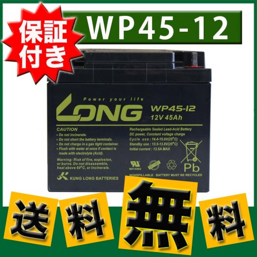 保証書付き】送料無料 セニアカー用 バッテリー WP45-12 (12V45Ah) SER38-12 互換バッテリー ET4 マイメイト モンパル  遊歩 スーパーポルカー