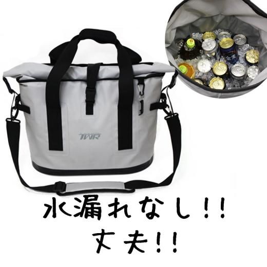 Twr 保冷バッグ 25l 大容量 クーラーバッグ 長時間 Tpuターポリン 保冷 弁当 ピクニック バッグ シルバー アウトドア キャンプ スポーツ 運動会 おしゃれ ペットボトル ソフトクーラー