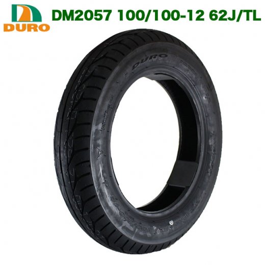 DURO製タイヤ DM2057 100/100-12 62J/TL ジャイロキャノピー フュージョン フロントタイヤ チューブレス